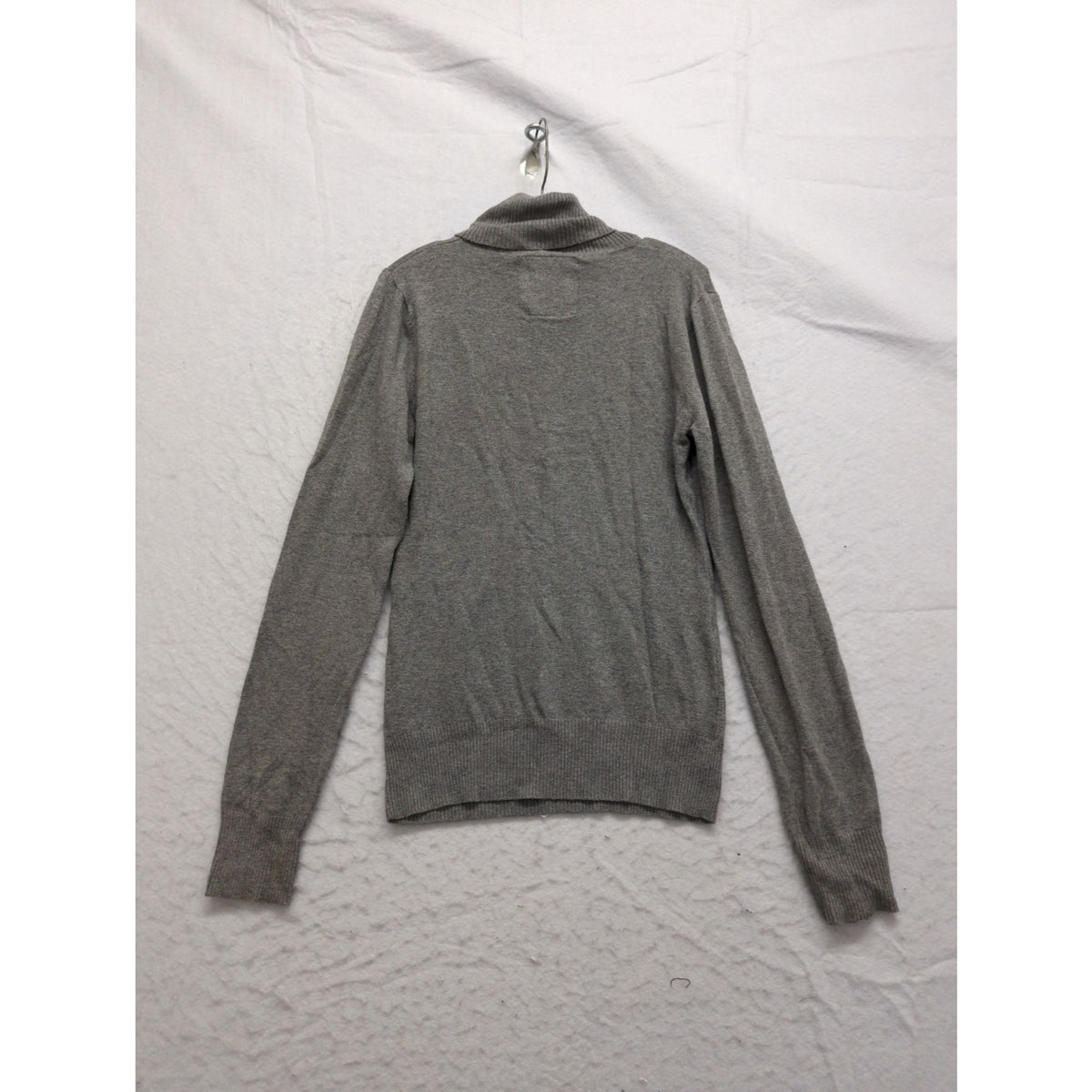 U.S. Polo Assn. Gray Turtleneck Sweater Embroidered Logo Small 80% Cotton Blend Long Sleeve Womens Casual Wear