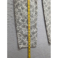 Black & White Star Print Cotton Blend Straight-Leg Pants Size 14