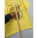 Disney Lady & The Tramp Yellow Graphic Tee Shirt Large 60% Cotton 40% Polyester