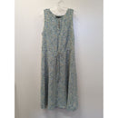 Allegra K Womens Sleeveless Floral Midi Dress With Drawstring Waist Blue & Yellow Size S