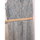 Allegra K Womens Sleeveless Floral Midi Dress With Drawstring Waist Blue & Yellow Size S