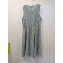 Allegra K Womens Sleeveless Floral Midi Dress With Drawstring Waist Blue & Yellow Size S