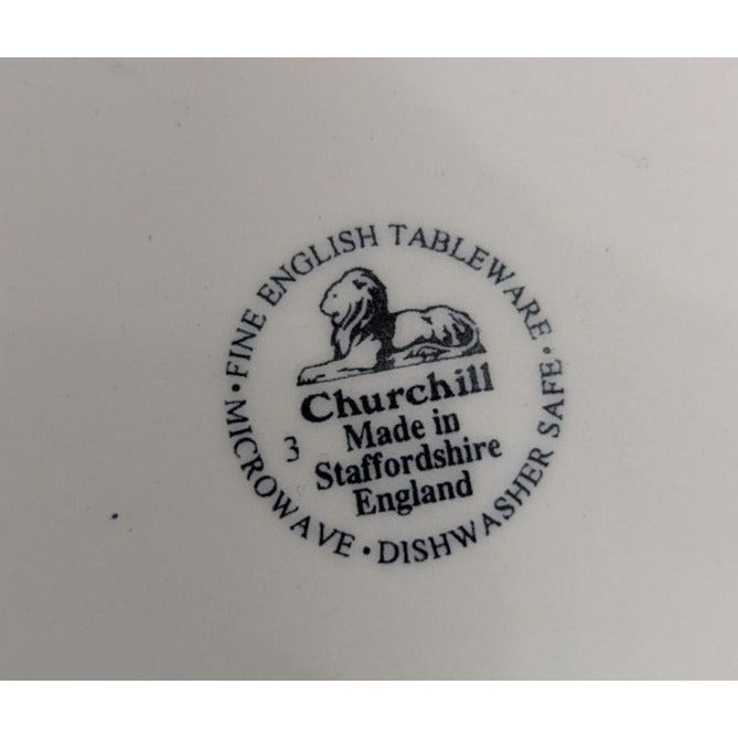 Vintage Churchill Floral Ceramic Dinner Plates (3) Staffordshire England