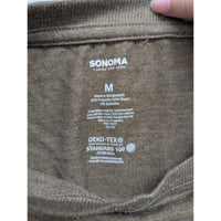 Sonoma Olive Green Crewneck Sweatshirt Soft Blend Lightweight Pullover