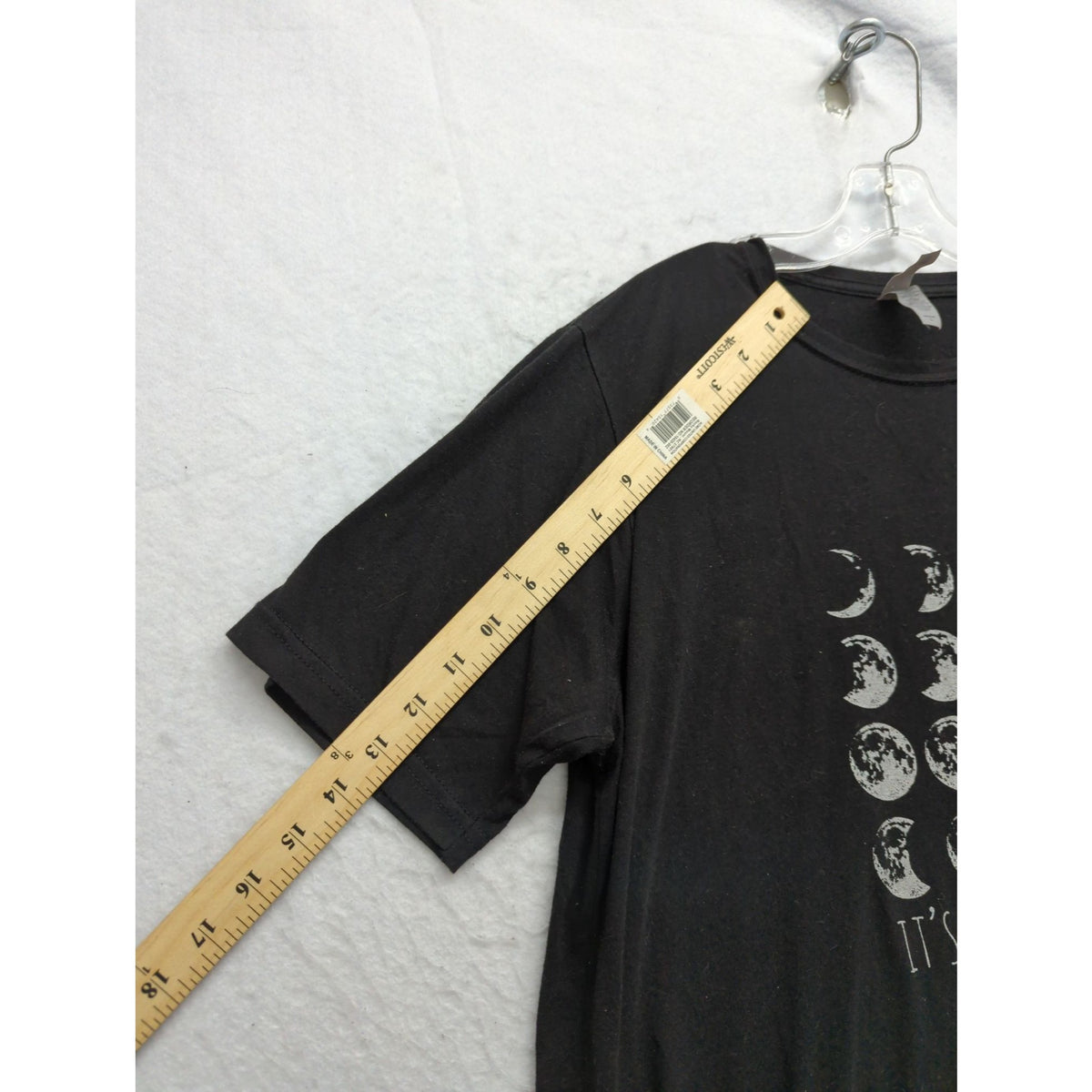 Its Just A Phase Moon Graphic Black T-Shirt Large Next Level Apparel