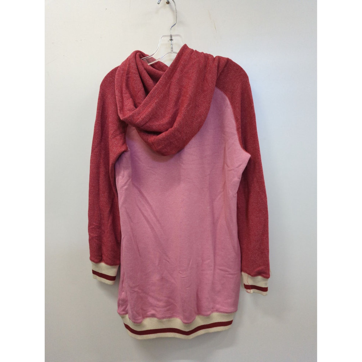 Roots Cabin Pink & Red Hoodie Dress XXL Youth Long Sleeve Kangaroo Pocket