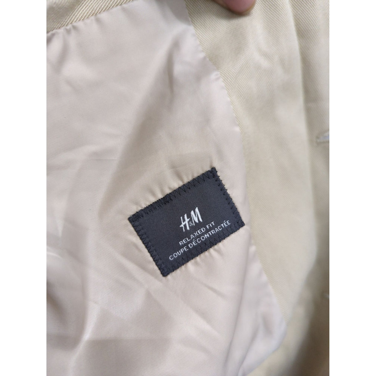 H&M Beige Relaxed Fit Mens Blazer Jacket Size M