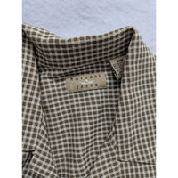 Natural Issue Gingham Check Short Sleeve Button Up Shirt M/M Minimalist Design