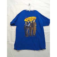 Seinfeld Graphic Tee Blue With Cast Design Fruit Of The Loom L 100% Cotton Retro TV Show Shirt