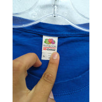 Seinfeld Graphic Tee Blue With Cast Design Fruit Of The Loom L 100% Cotton Retro TV Show Shirt