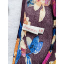 Xhilaration Floral Wrap Romper Short Sleeve Purple Multicolor Xs