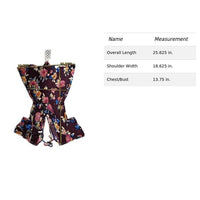 Xhilaration Floral Wrap Romper Short Sleeve Purple Multicolor Xs