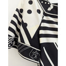 Bcbgmaxazria Black & White Geometric Patterned Short Sleeve Blouse XS