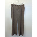 J.H. Collectibles Womens Plaid Dress Pants Size 8 Brown & Purple Polyester Blend Flat Front Side Pockets