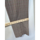 J.H. Collectibles Womens Plaid Dress Pants Size 8 Brown & Purple Polyester Blend Flat Front Side Pockets
