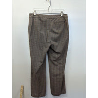 J.H. Collectibles Womens Plaid Dress Pants Size 8 Brown & Purple Polyester Blend Flat Front Side Pockets