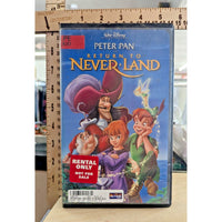 Peter Pan Return To Never Land VHS Walt Disney Hollywood Video Rental Edition