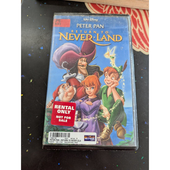 Peter Pan Return To Never Land VHS Walt Disney Hollywood Video Rental Edition