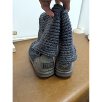 UGG Australia Gray Knit Button Boots Womens Size 7