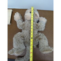 Vintage Pillow Pets Monkey Stuffed Animal Toy 16" Sitting Tan Beige Soft Cuddly