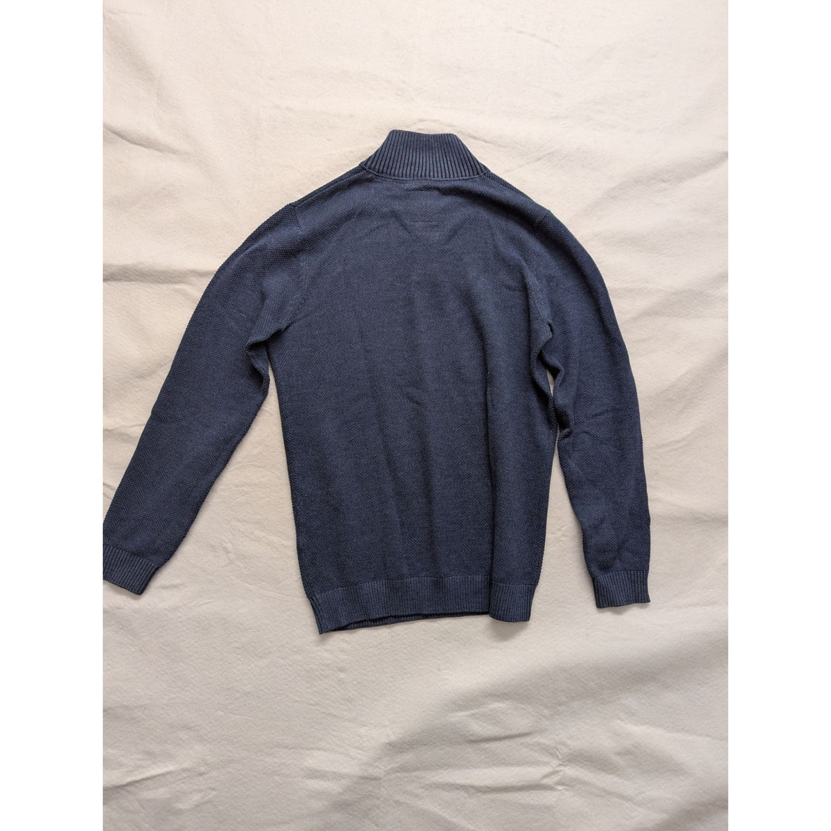Tom Tailor Mens Blue Wool Blend Sweater Size L Made In Bangladesh