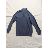 Tom Tailor Mens Blue Wool Blend Sweater Size L Made In Bangladesh