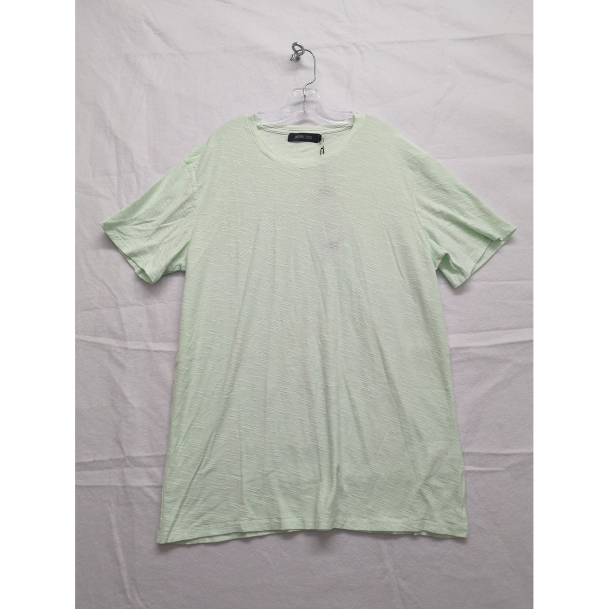 Michael Stars M Crew Slub Tee Sea Mist Lightweight Casual T-Shirt New With Tags