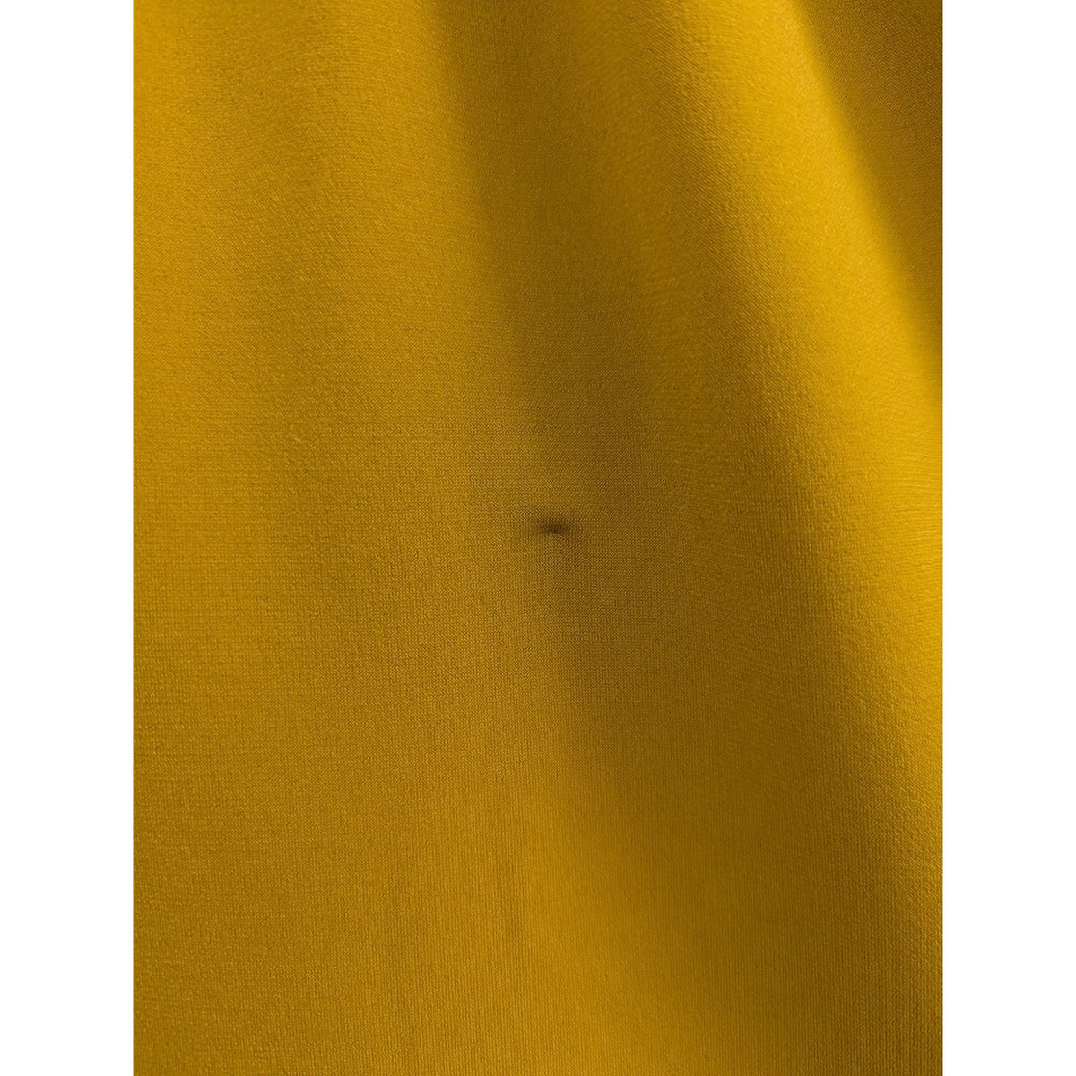7th Avenue Design Studio Mustard Yellow Ruched 3/4 Sleeve Mock Neck Top M
