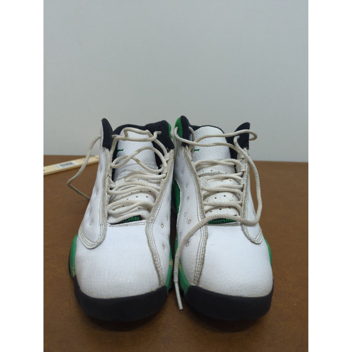 Air Jordan 13 Retro Green & White Youth Basketball Shoes Size 3Y