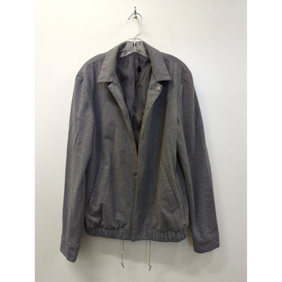 Topman Gray Lightweight Jacket With Drawstring Hem & Pockets Mens Size 36 Made In China