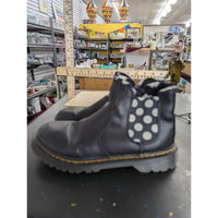 Dr. Martens Black Leather Polka Dot Lined Chelsea Boots Size US 5