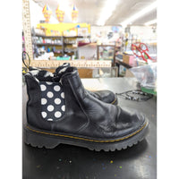 Dr. Martens Black Leather Polka Dot Lined Chelsea Boots Size US 5