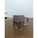 Home Is Where You Hang Your Memories Ceramic Mug Beige Folk Art Design 8 Oz Made In Japan