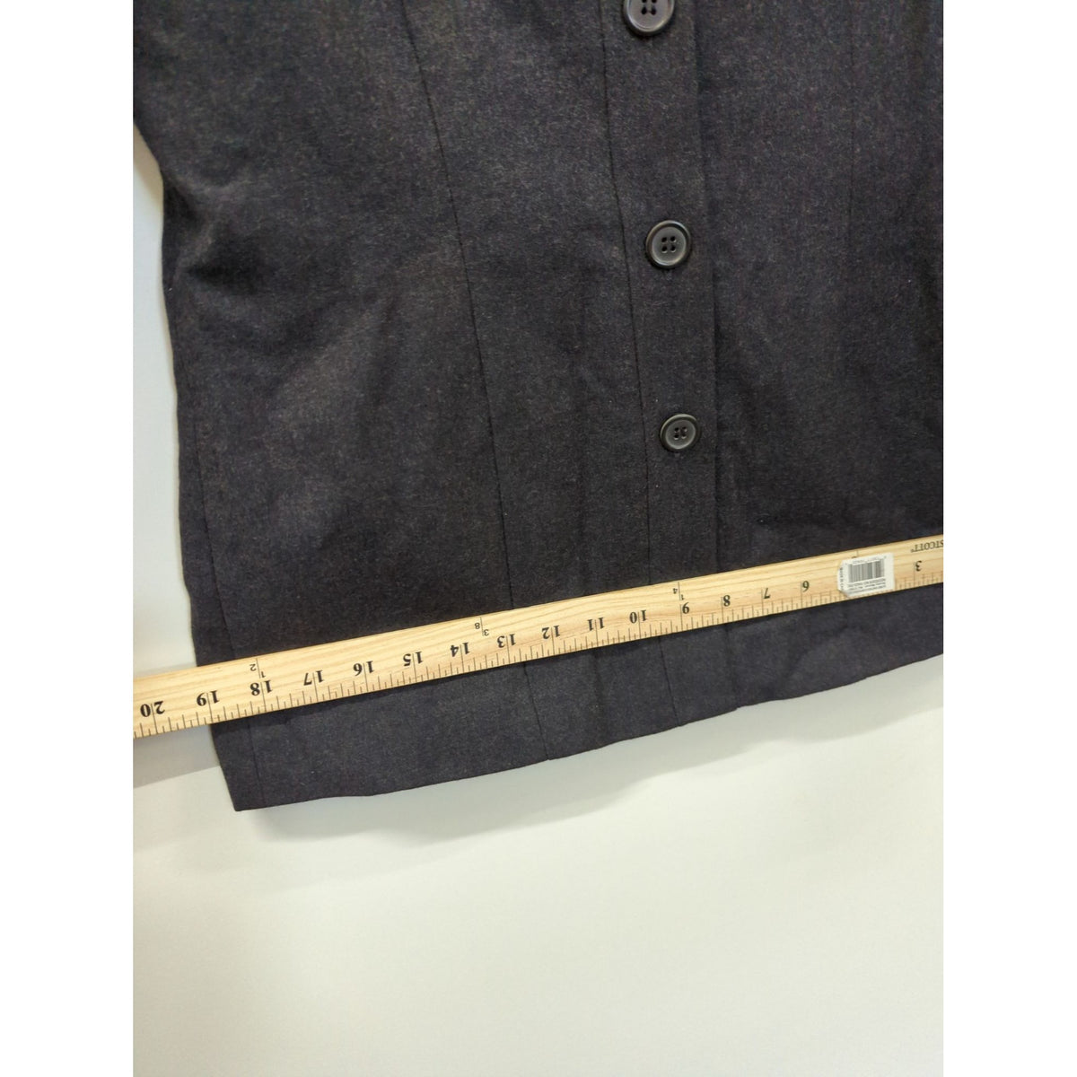 Ann Taylor Womens Wool Blazer Jacket Size 4 Charcoal Gray Button Front Long Sleeve