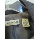 Ann Taylor Womens Wool Blazer Jacket Size 4 Charcoal Gray Button Front Long Sleeve