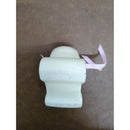 Ceramic Baby Carriage Trinket Holder With Pink Ribbon Accents 4" x 4.5" Cream & Pink