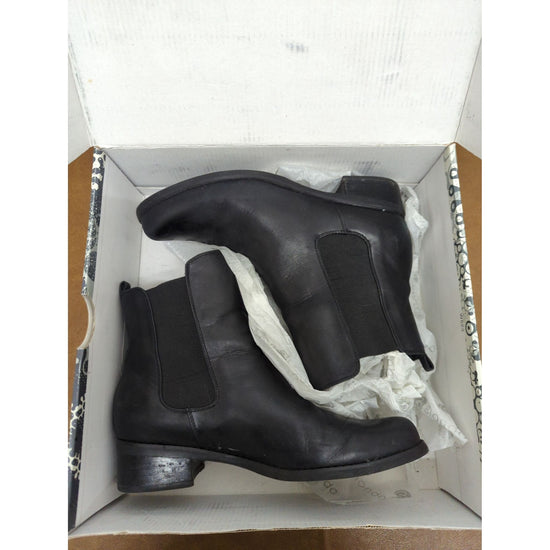 Blondo Venice Black Leather Ankle Boots Women’s Size 8.5M Waterproof With Box
