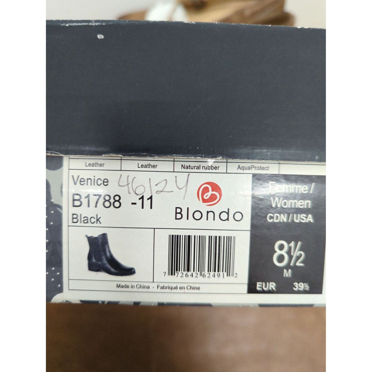 Blondo Venice Black Leather Ankle Boots Women’s Size 8.5M Waterproof With Box