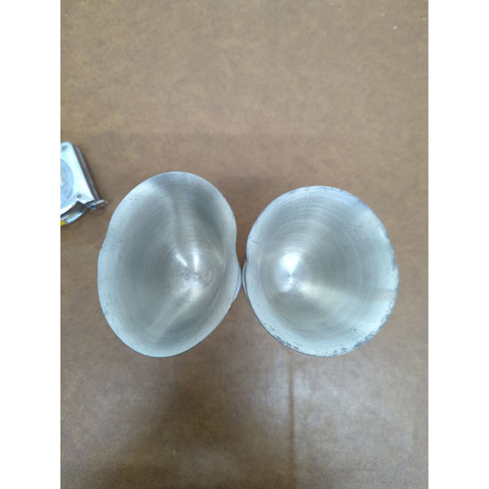 Vintage Pewter Goblet Set Of 2 Rustic Decorative Chalices 6.5 Inches Tall Handcrafted Metal Drinkware