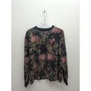 Billionaire Boys Club Floral Black Long Sleeve Crewneck Sweatshirt Sz L 100% Cotton Made In China