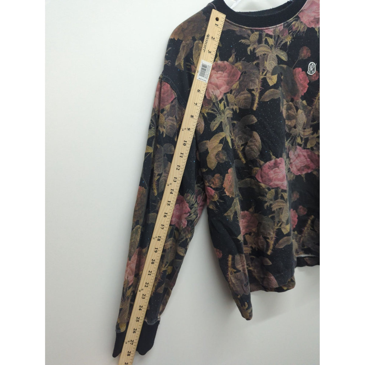 Billionaire Boys Club Floral Black Long Sleeve Crewneck Sweatshirt Sz L 100% Cotton Made In China