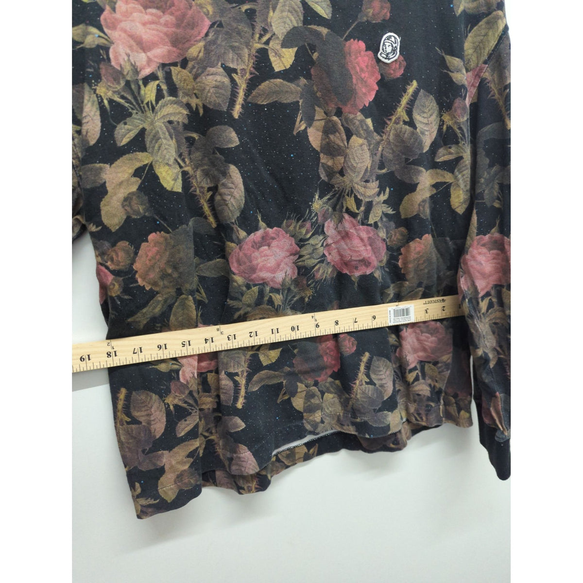 Billionaire Boys Club Floral Black Long Sleeve Crewneck Sweatshirt Sz L 100% Cotton Made In China
