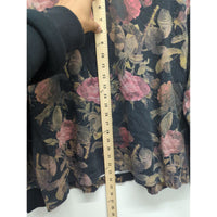 Billionaire Boys Club Floral Black Long Sleeve Crewneck Sweatshirt Sz L 100% Cotton Made In China
