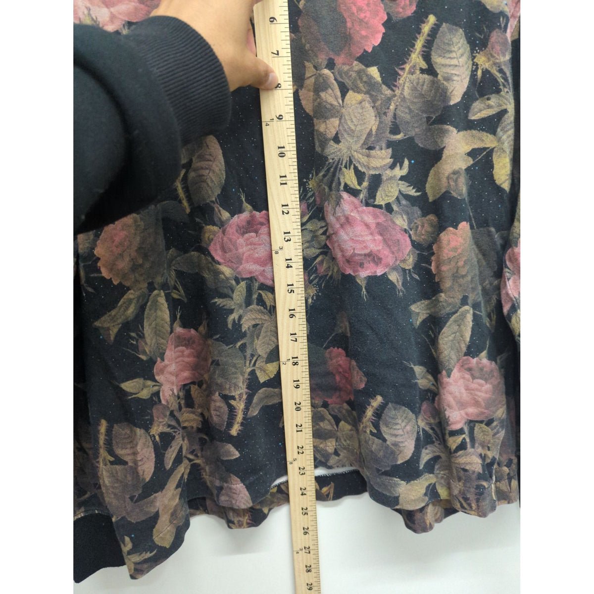 Billionaire Boys Club Floral Black Long Sleeve Crewneck Sweatshirt Sz L 100% Cotton Made In China