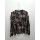 Billionaire Boys Club Floral Black Long Sleeve Crewneck Sweatshirt Sz L 100% Cotton Made In China