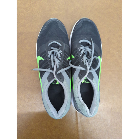 Nike Air Mens Running Shoes Black/Green Lace-Up Size 10 UK