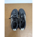 Adidas Black Soccer Cleats With White Stripes & Red Studs Size 7.5 Comfortable Fit For Firm Ground Play