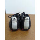 Adidas Black Soccer Cleats With White Stripes & Red Studs Size 7.5 Comfortable Fit For Firm Ground Play