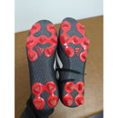 Adidas Black Soccer Cleats With White Stripes & Red Studs Size 7.5 Comfortable Fit For Firm Ground Play