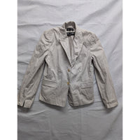 Club Monaco Lightweight Cotton Blend Blazer Soft Beige Fitted Jacket
